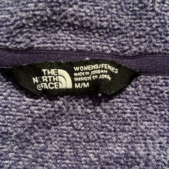 Purple The North Face Hooded Zip Up Sweatshirt - Picture 6 of 7